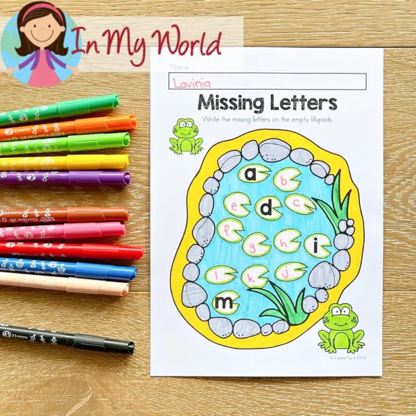 Preschool Spring Worksheets Pond Missing Letters