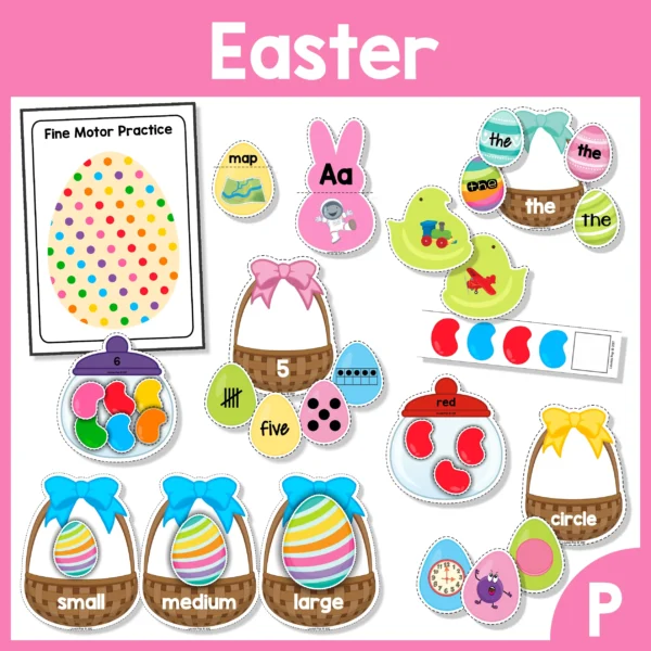 Easter Preschool Centers | 11 printable center activities