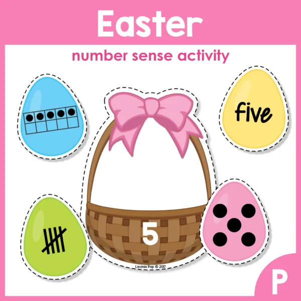 Easter Preschool Centers. Number sense activity