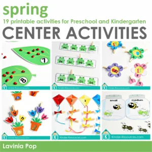 Preschool Spring Centers | 19 printable center activities