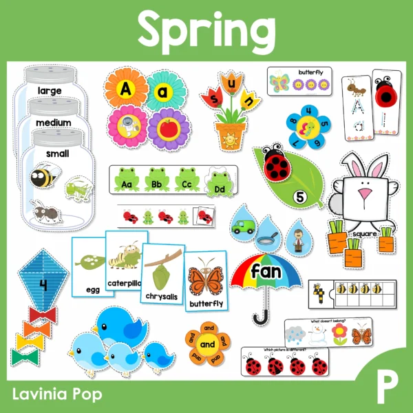 Preschool Spring Centers | 19 printable center activities