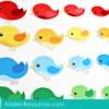 Preschool Spring Centers. Sorting Birds in Size Color and Order