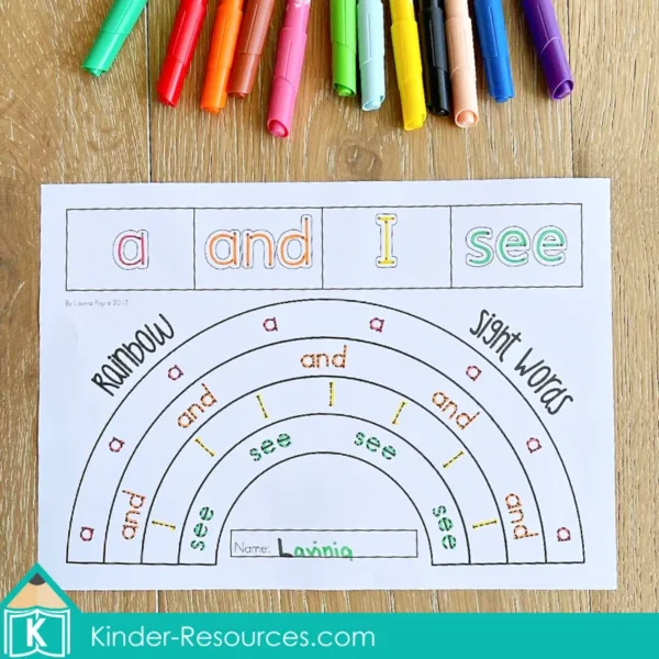 Preschool St. Patrick's Day Worksheets. Sight word tracing