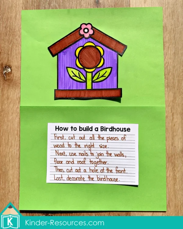 Spring Writing Craft Activity Craftivity. How to build a Birdhouse