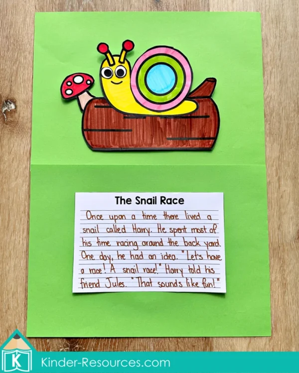 Spring Writing Craft Activity Craftivity. The Snail Race