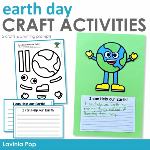 Earth Writing Prompts Craft Activity | 5 crafts and writing activities for Earth Day that include a variety of writing prompts and styles.