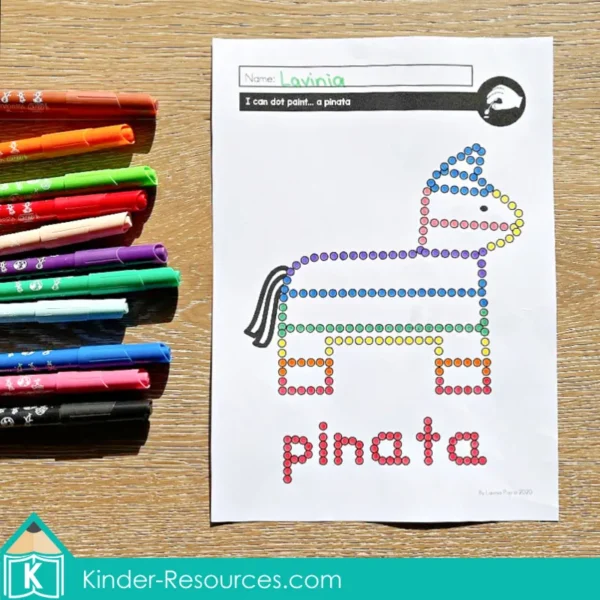 May Fine Motor Preschool Activities. Pinata Q-Tip Activity