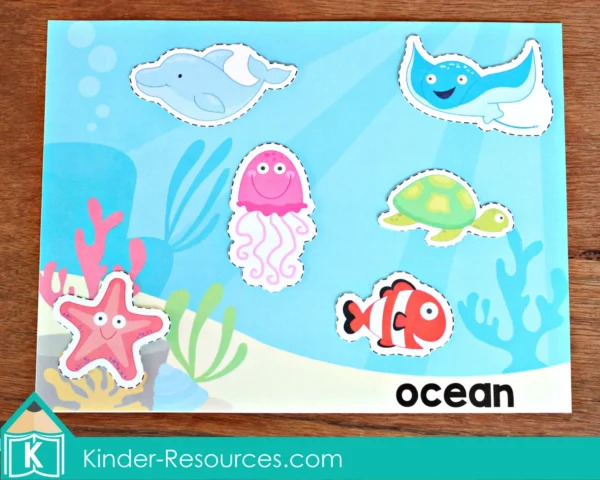Ocean Preschool Center Activities. Sorting animals by habitat