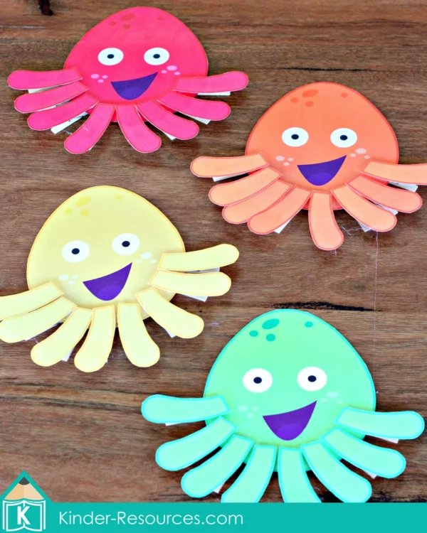 Ocean Preschool Center Activities. Octopus Tentacles Color Match