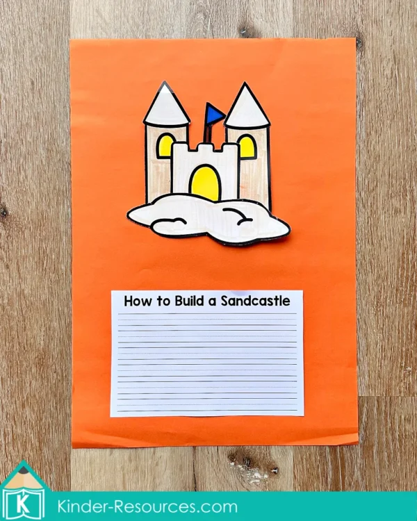 Summer Writing Craft Activity. How to Build a Sandcastle
