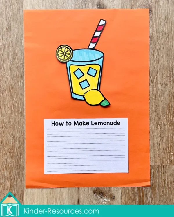 Summer Writing Craft Activity. How to Make Lemonade