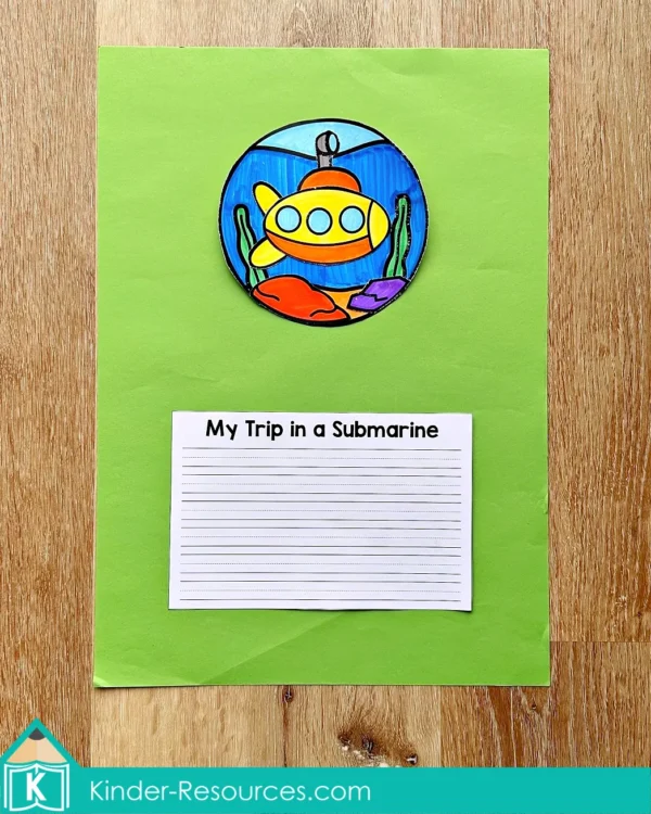 Summer Writing Craft Activity. My Trip in a Submarine