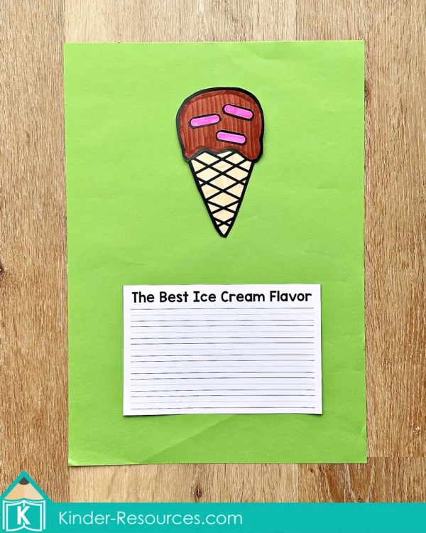 Summer Writing Craft Activity. The Best Ice Cream Flavor