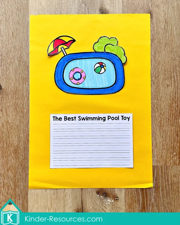 Summer Writing Craft Activity. The Best Swimming Pool Toy