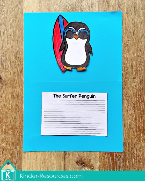 Summer Writing Craft Activity. The Surfer Penguin