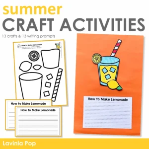 Summer Writing Prompts Craft Activity | 13 crafts and writing activities for Summer that include a variety of writing prompts and styles.