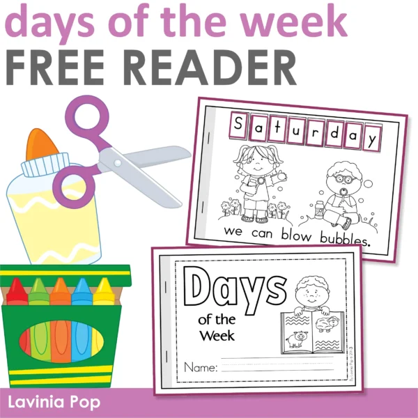 FREE Days of the Week Reader | Build the Word Cut & Paste Reader