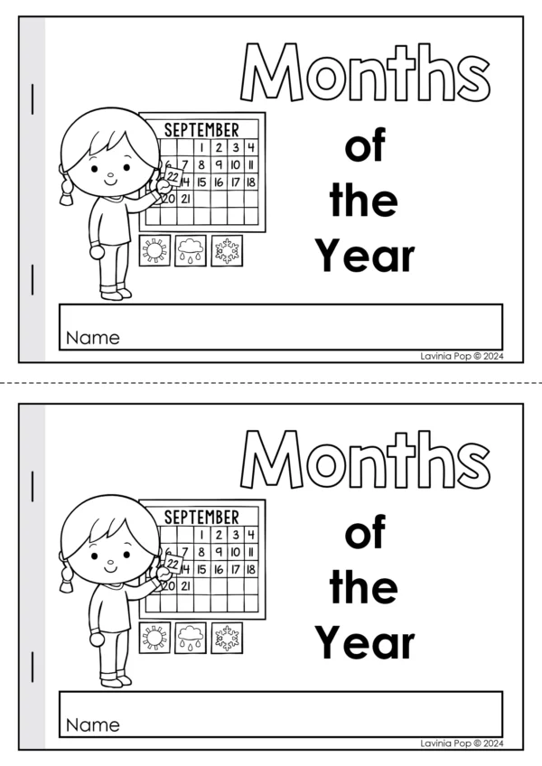 Months of the Year Booklets | Build the Word Cut & Paste Emergent Reader
