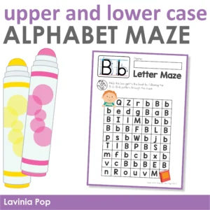 Upper and Lower Case Alphabet Maze | Printable worksheets to help with letter recognition