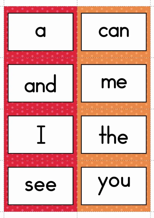 Free Sight Word Memory Game | 40 Pre-Primer Cards