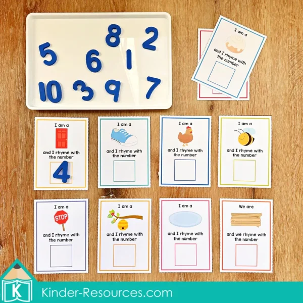 Number Rhymes Activity for Phonological Awareness. Add the magnetic number to the rhyme