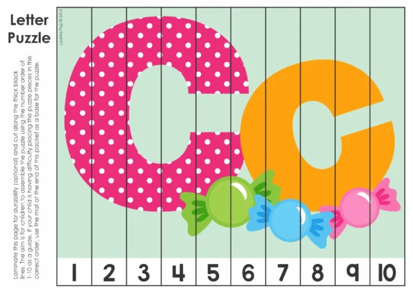 FREE Alphabet Puzzles | Upper and lower case letters with beginning sounds pictures