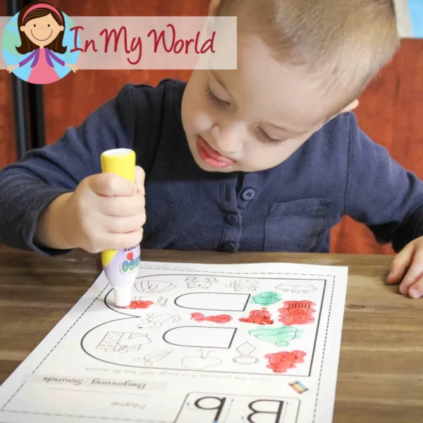 FREE Preschool Letter B Printable Worksheets and Activities. Beginning Sounds Coloring Page