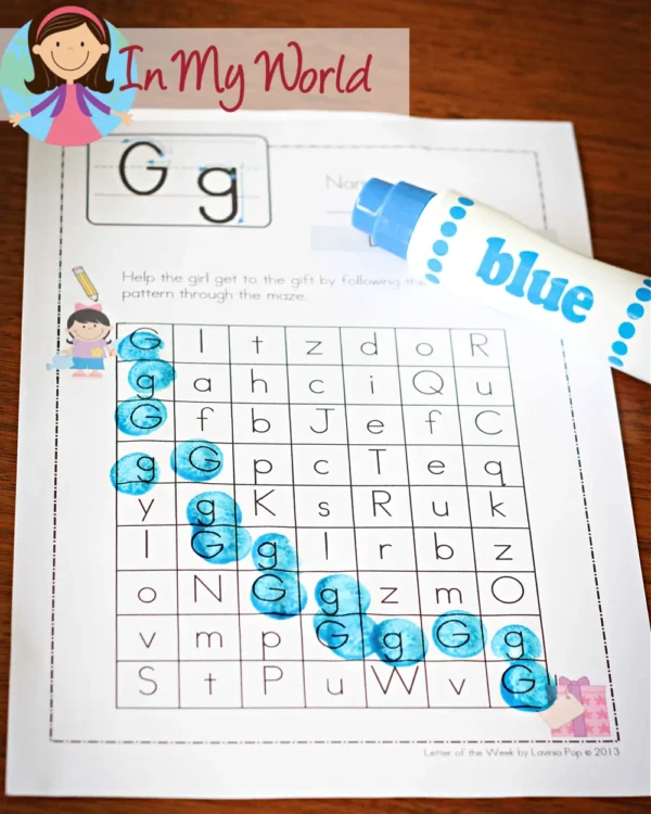 Preschool Letter G maze
