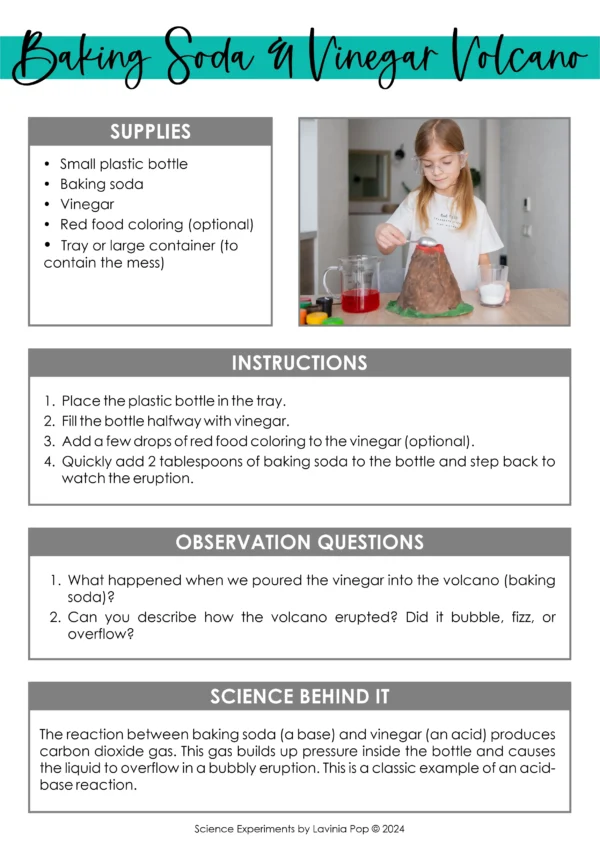 Free Science Experiments for Preschool and Kindergarten