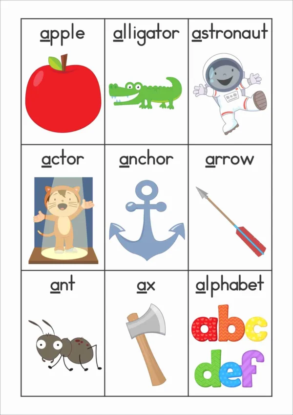 Alphabet Vocabulary Cards | Write the Room Activity