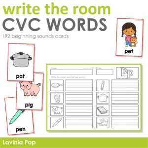 CVC Write the Room | 192 Beginning Sounds Cards