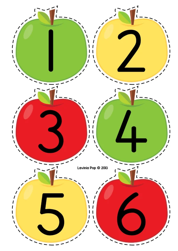 Apple Sorting Printable Activity: Letters & Numbers