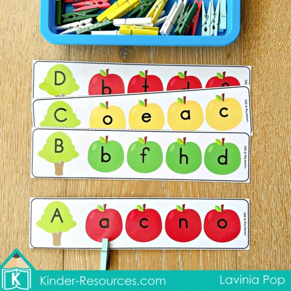 Alphabet Apple Match | Upper and Lower Case Letters