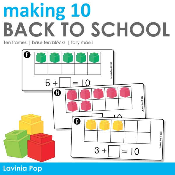 Making 10 on a Ten Frame | Addition Math Center Activity for Kindergarten