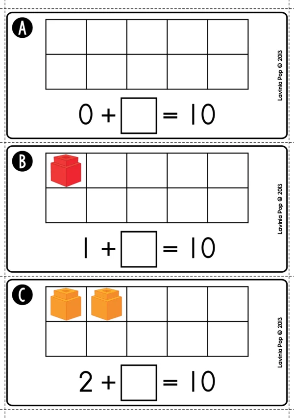 Making 10 on a Ten Frame | Addition Math Center Activity for Kindergarten