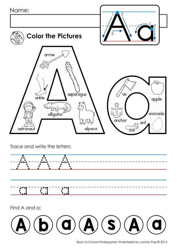 Alphabet Activity Book | Kindergarten Learning