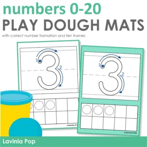 Play Dough Mats | Numbers with Correct Formation and Ten Frames