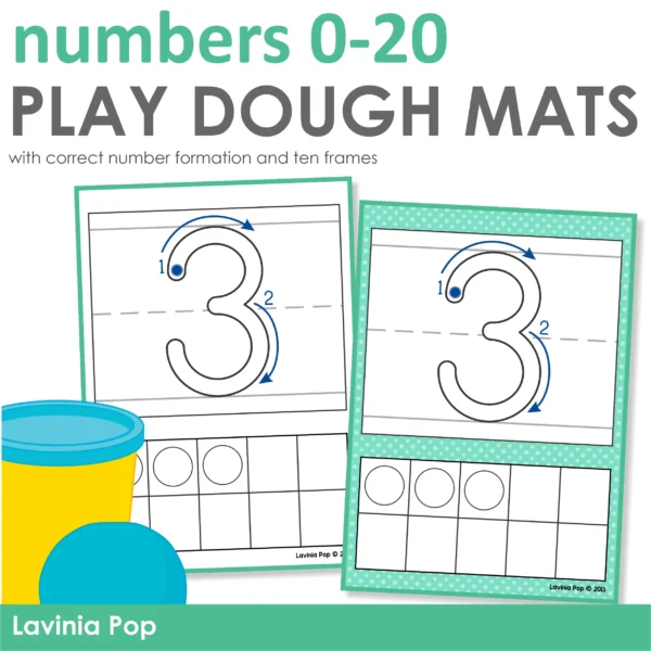 Play Dough Mats | Numbers with Correct Formation and Ten Frames