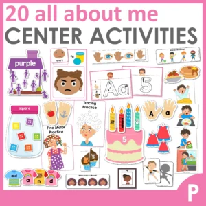 All About Me Center Activities for Preschool & Kindergarten| 20 printable activities