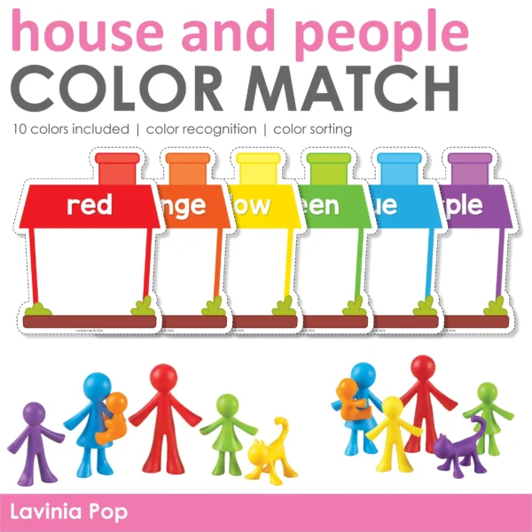 House and People Color Match | Color Recognition Activity for Preschool and Kindergarten