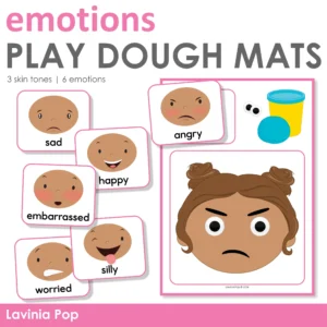 Emotions Play Dough Mats | All About Me for Preschool and Kindergarten