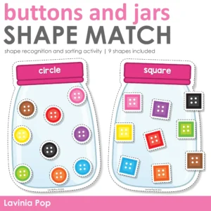 Buttons and Jars Shape Match | Shape Recognition and Sorting Activity