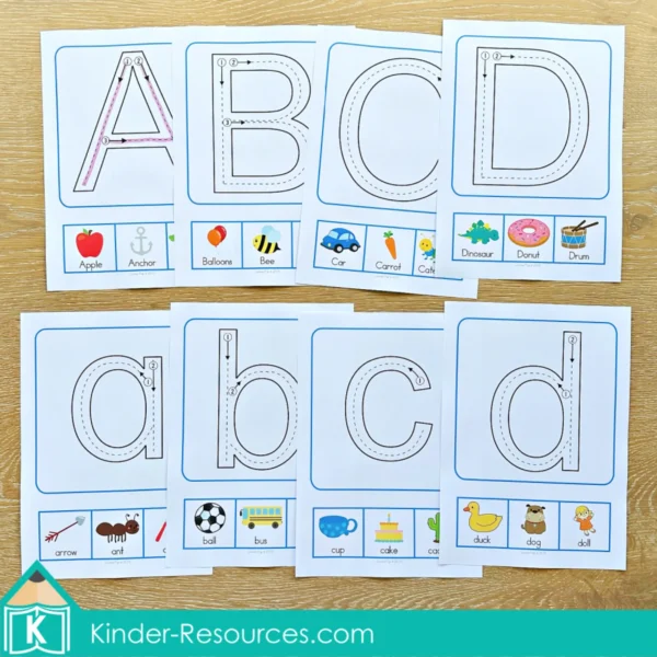 Alphabet Tracing Cards with Directional Arrows | Flash Cards | Posters