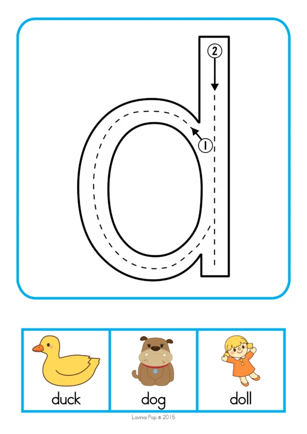 Alphabet Tracing Cards with Directional Arrows | Flash Cards | Posters