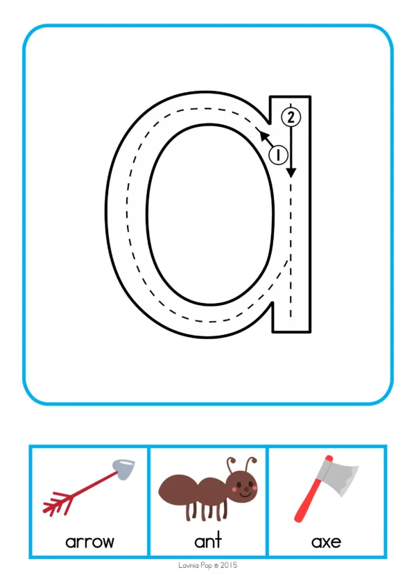 Alphabet Tracing Cards with Directional Arrows | Flash Cards | Posters