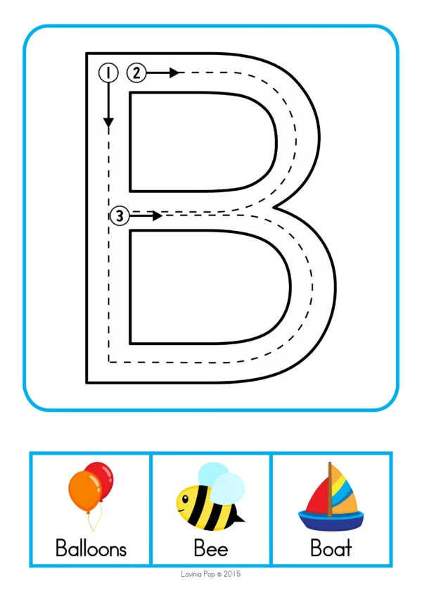 Alphabet Tracing Cards with Directional Arrows | Flash Cards | Posters