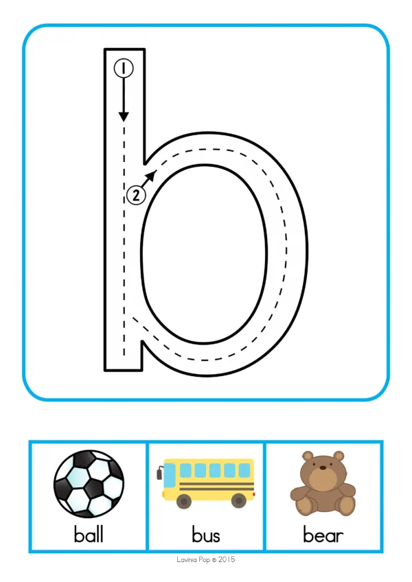 Alphabet Tracing Cards with Directional Arrows | Flash Cards | Posters