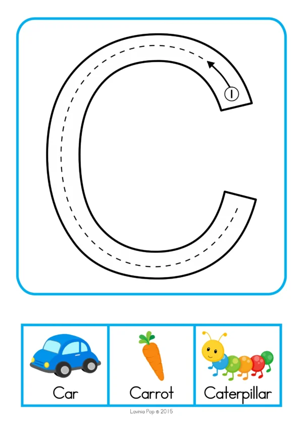 Alphabet Tracing Cards with Directional Arrows | Flash Cards | Posters