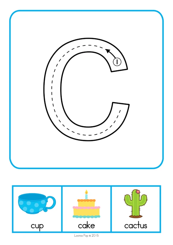 Alphabet Tracing Cards with Directional Arrows | Flash Cards | Posters