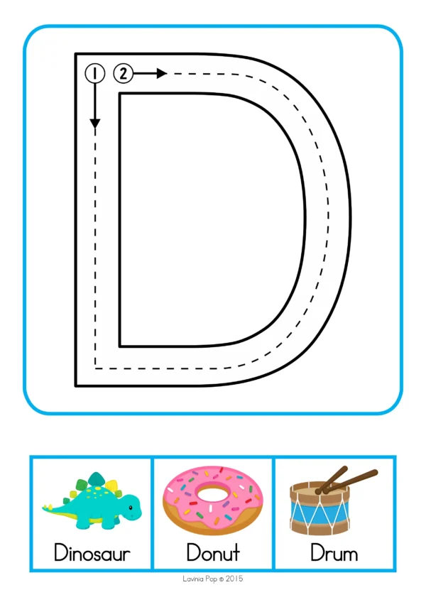 Alphabet Tracing Cards with Directional Arrows | Flash Cards | Posters